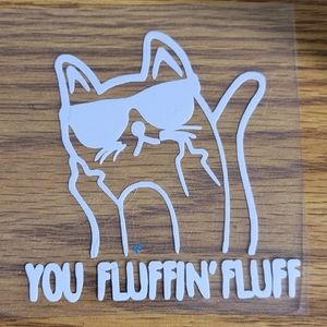 Cat decal fluffin fluff